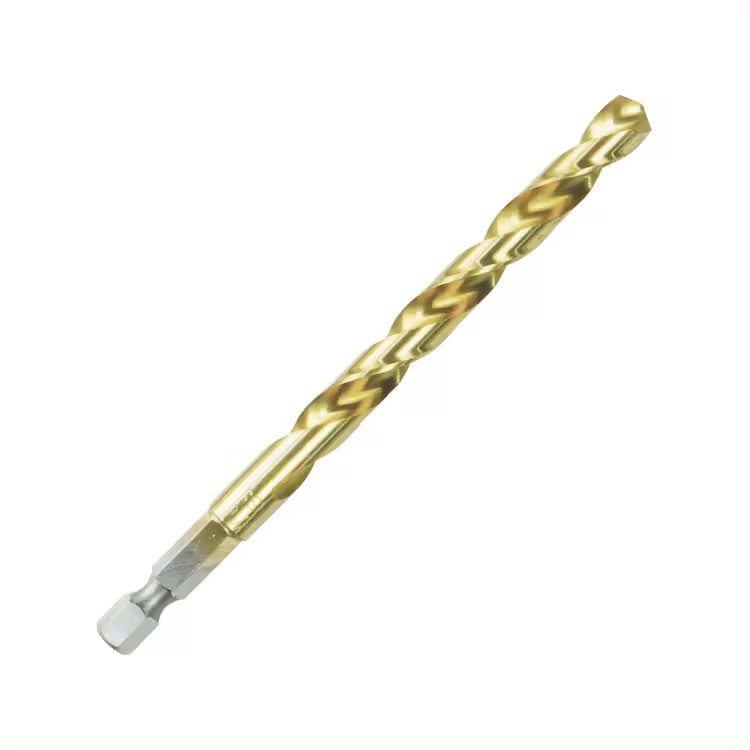 1/4" Hex Shank Titanium Coated HSS Drill Bits for Metal