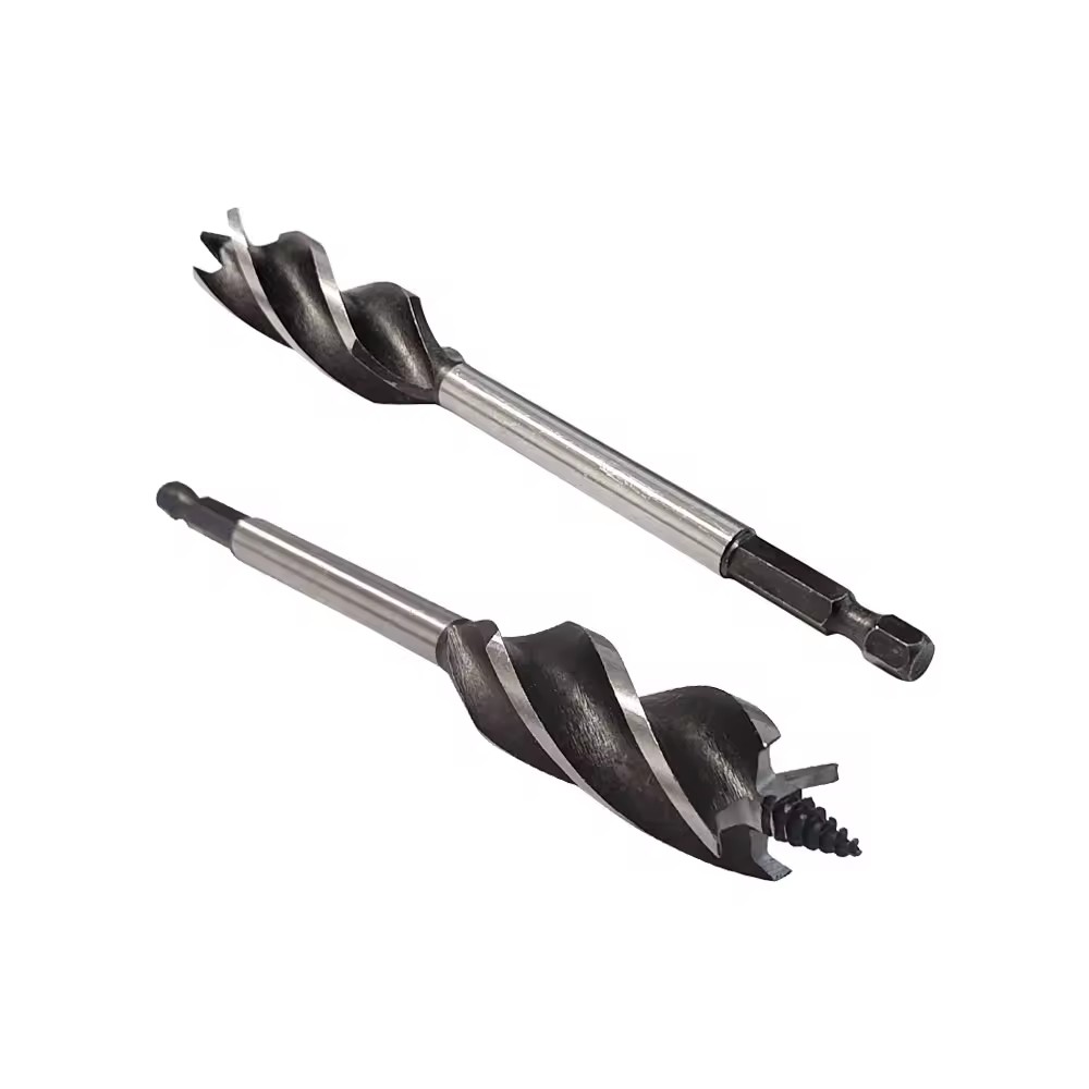 Hex Shank Four Flutes Quad Cutter Speed Feed Wood Auger Drill Bit for Wood Drilling