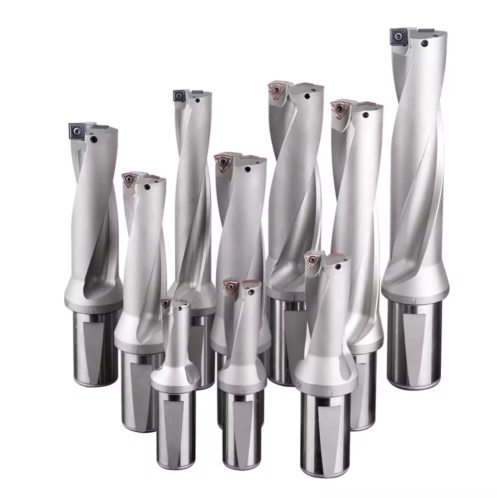 WC/SP Series Insert Drill Bit Indexable Drill U Drill 2D/3D/4D/5D With Coolant Hole CNC Drill For Steel Aluminium Drilling